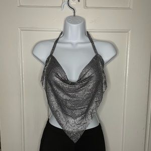 Rhinestone Halter Top